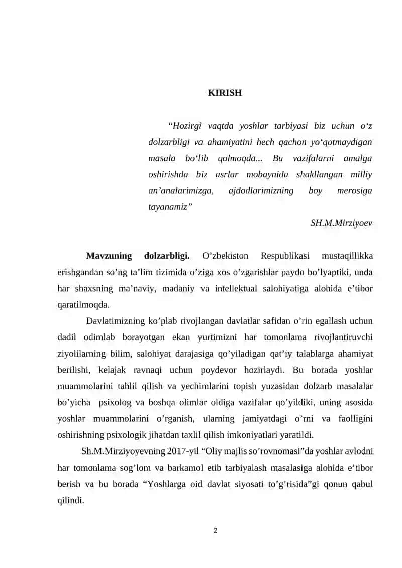 Ilk o’spirinlik davrida shaxsiy refleksiyaning shakllanishi 2