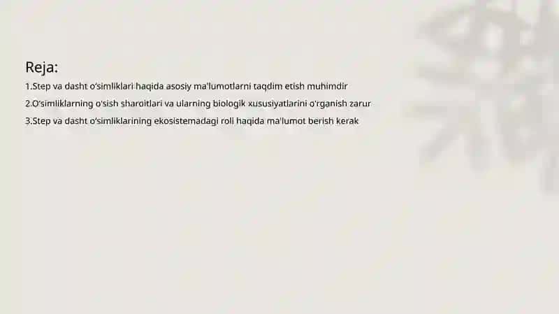 Step va Dasht oʻsimliklari 2