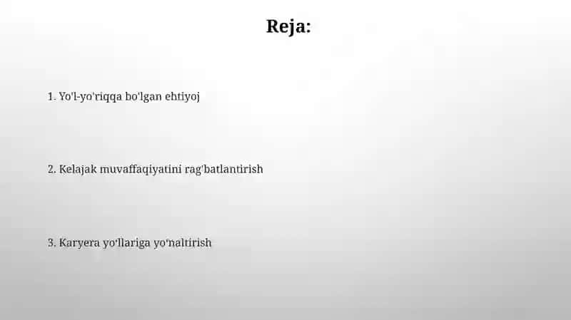 Kasb-hunarga yo'naltirishning tarbiyaviy ahamiyati 2