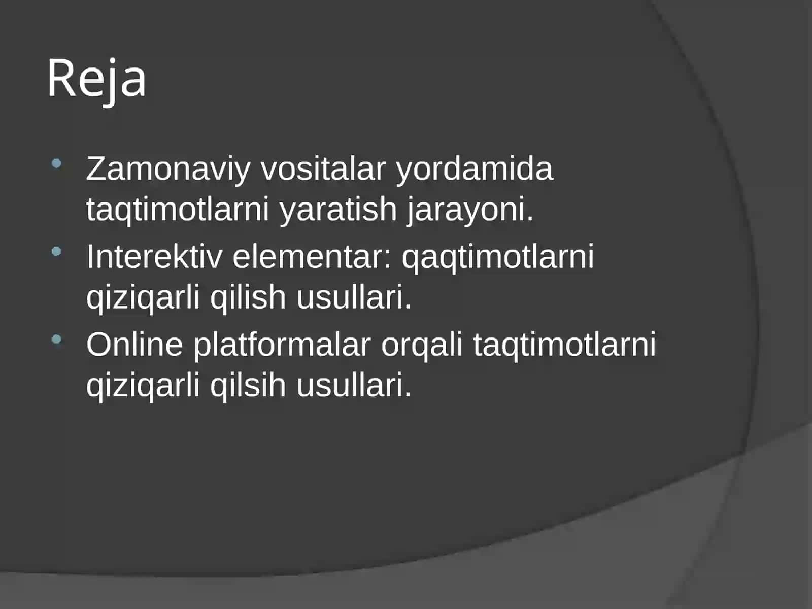 Zamonaviy instrumental vositalari 2