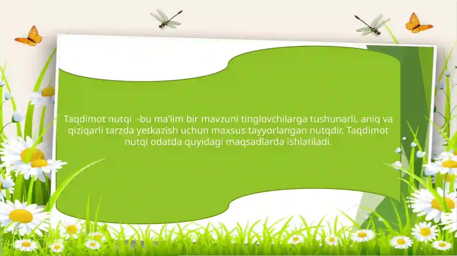 Taqdimot nutqi 2