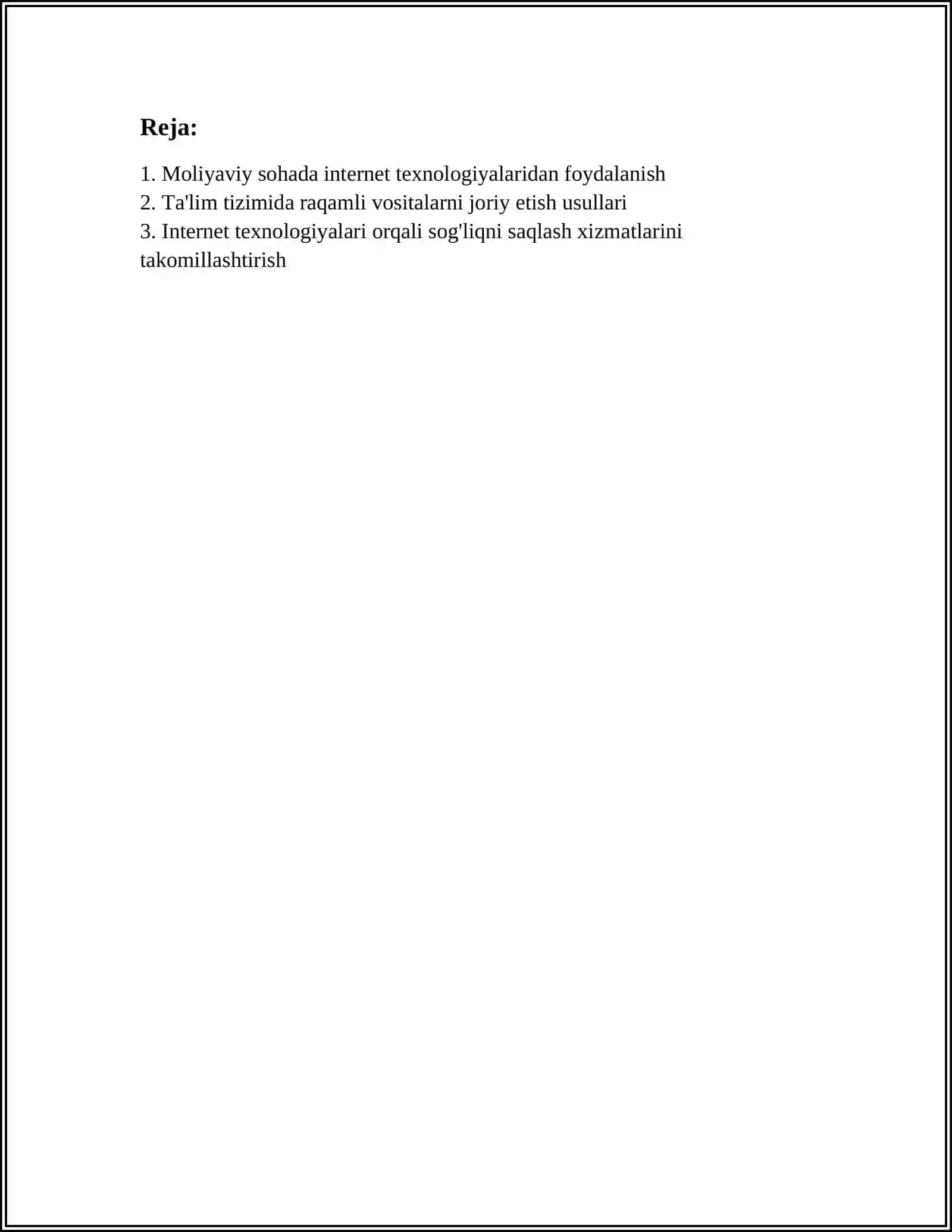MILLIY IQTISODIYOTNI TURLI XIL SOHALARIDA INTERNET TEXNOLOGIYALARIDAN SAMARALI FOYDALANISH YÒLLARI 2
