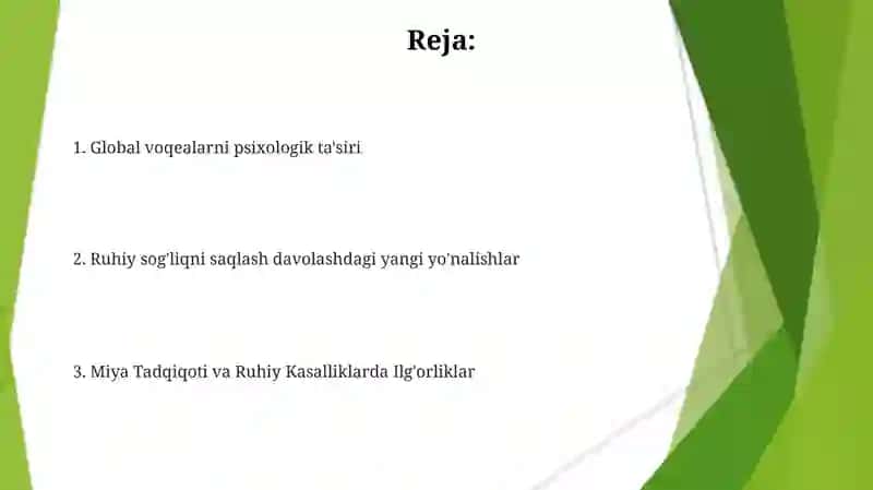 Tibbiy psixologiyadagi bugungi kun yangiliklari 2