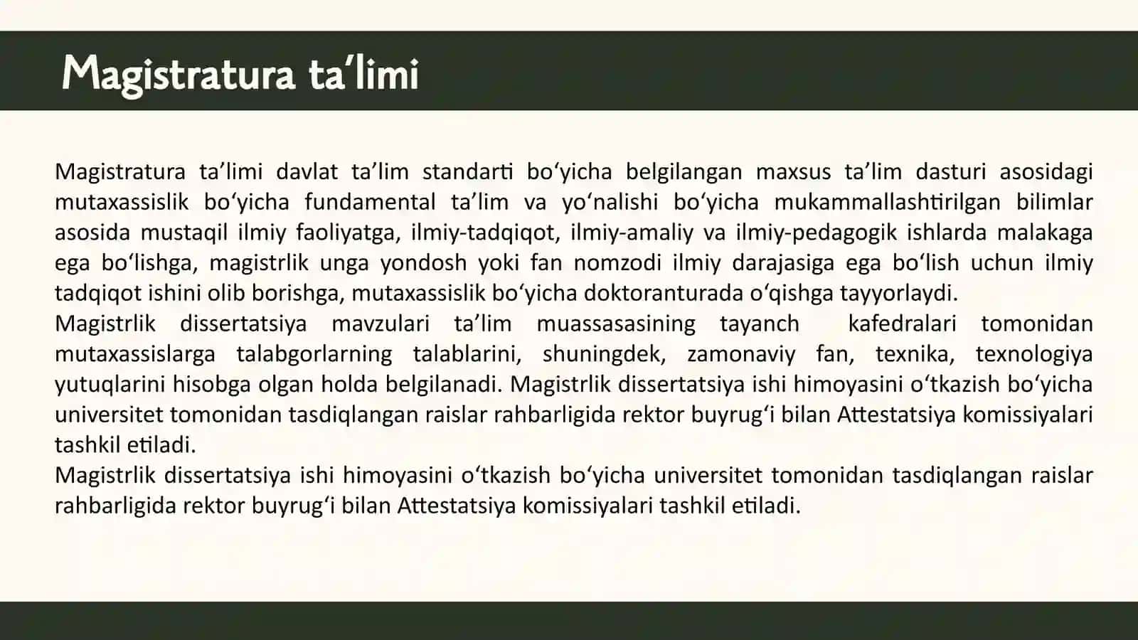 Magistrlik dissertatsiyasi 2