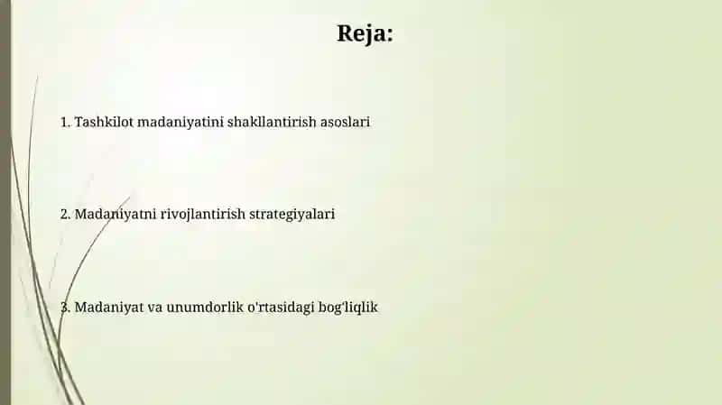 Tashkiliy Madaniyat 2