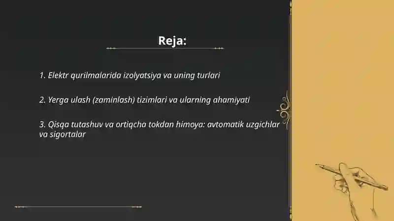 Elektr qurilmalardagi ximoya choralari 2