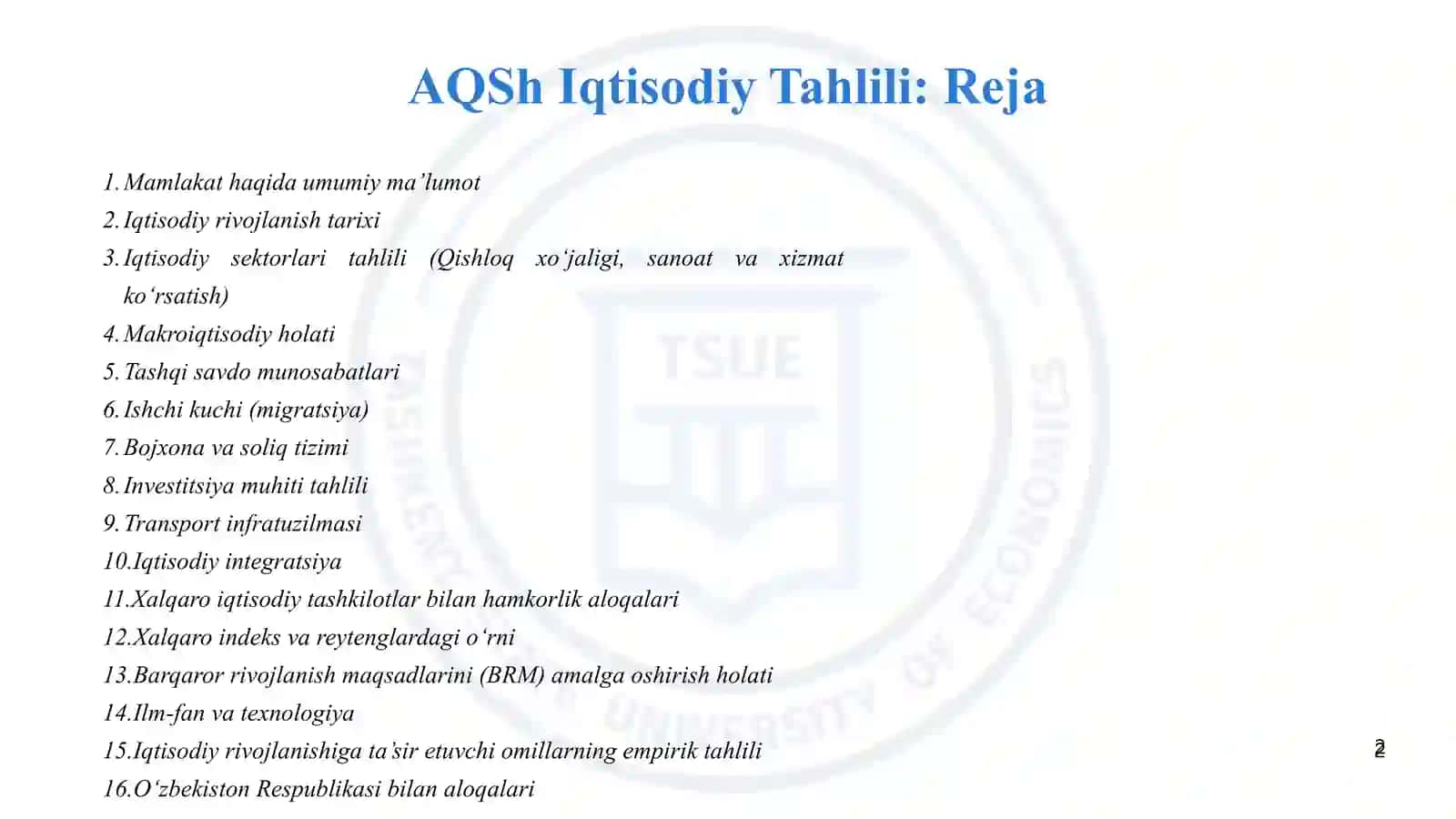 Aqsh iqtisodiyoti 2