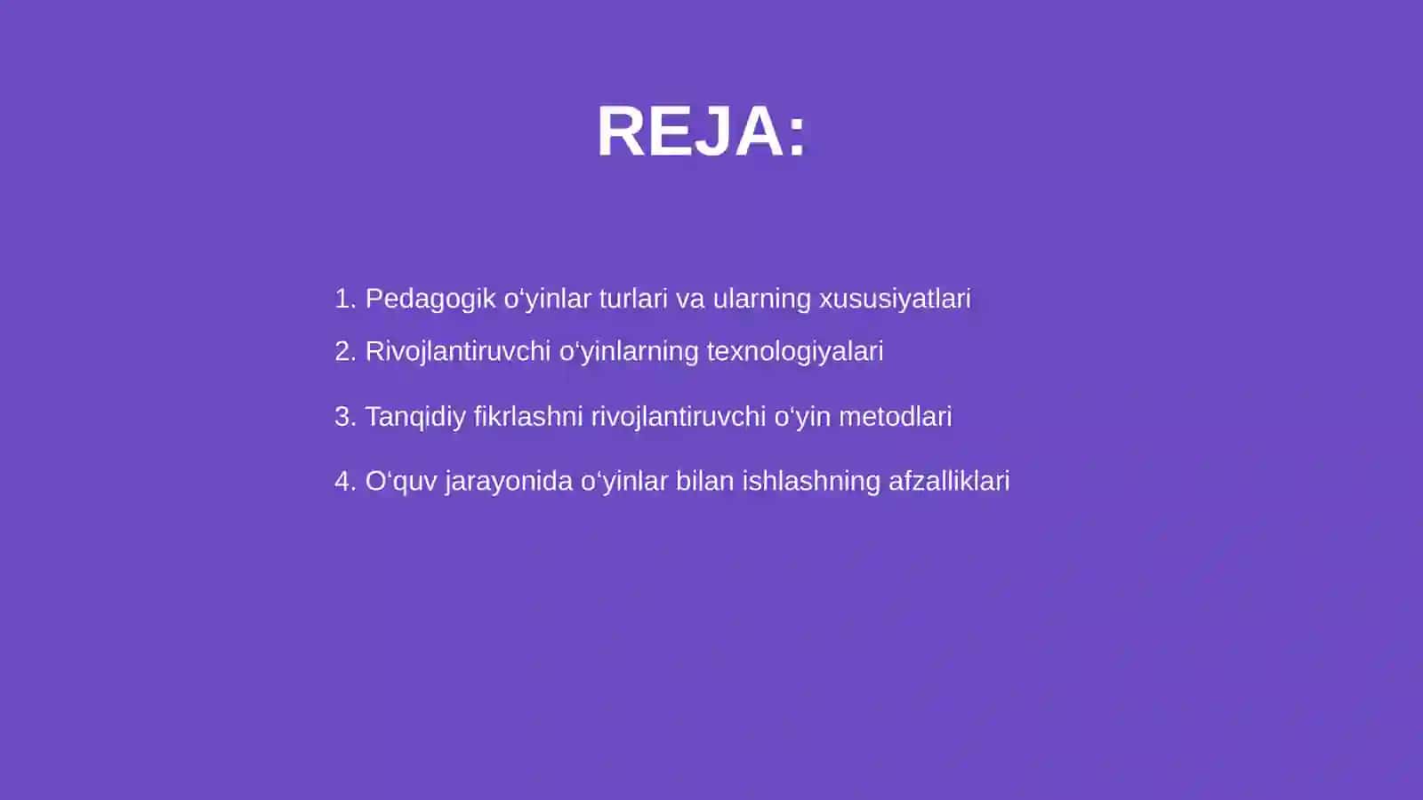 Pedagogik o‘yinlar tipologiyasi 2