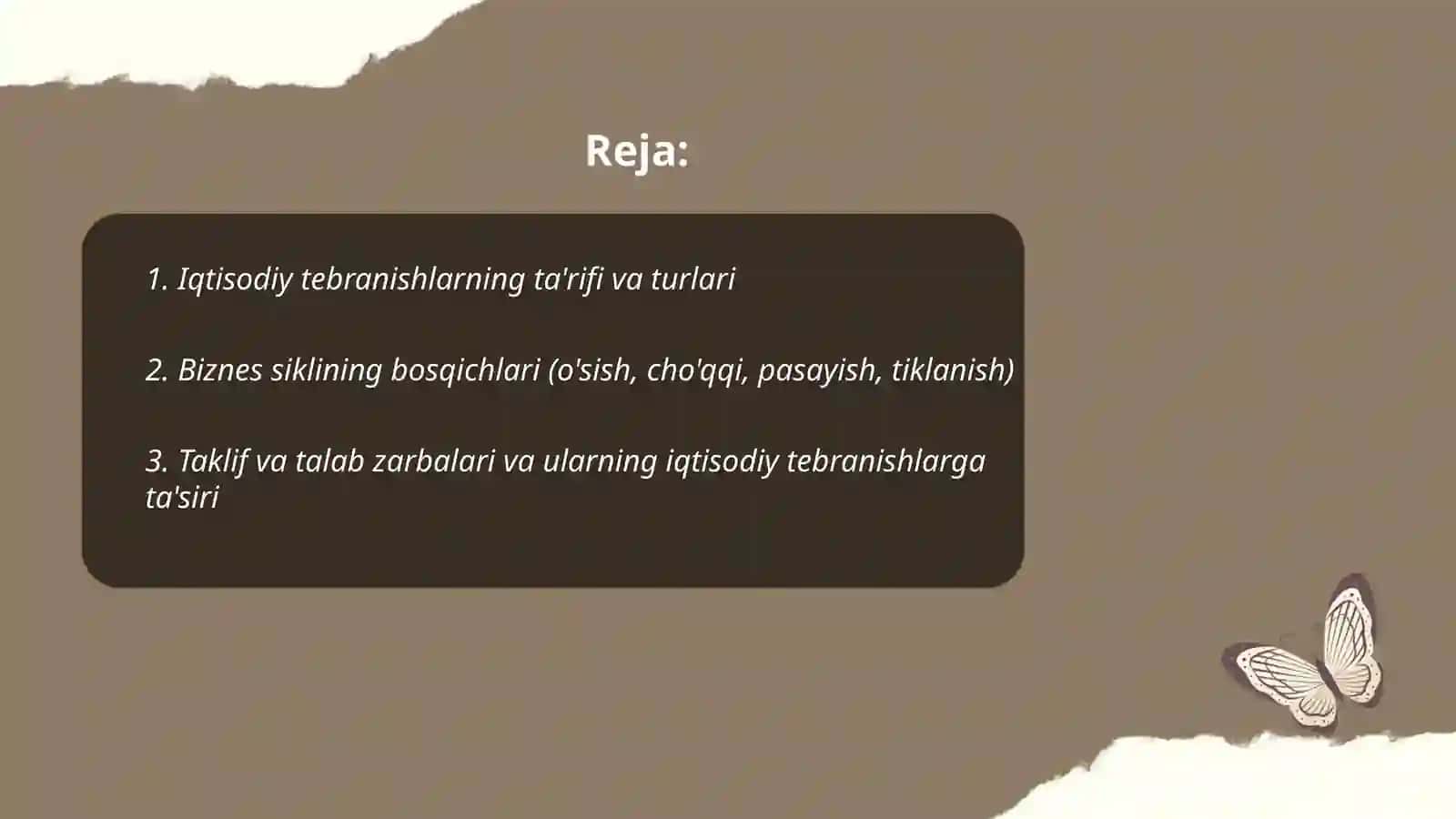 Iqtisodiy Tebranishlar 2