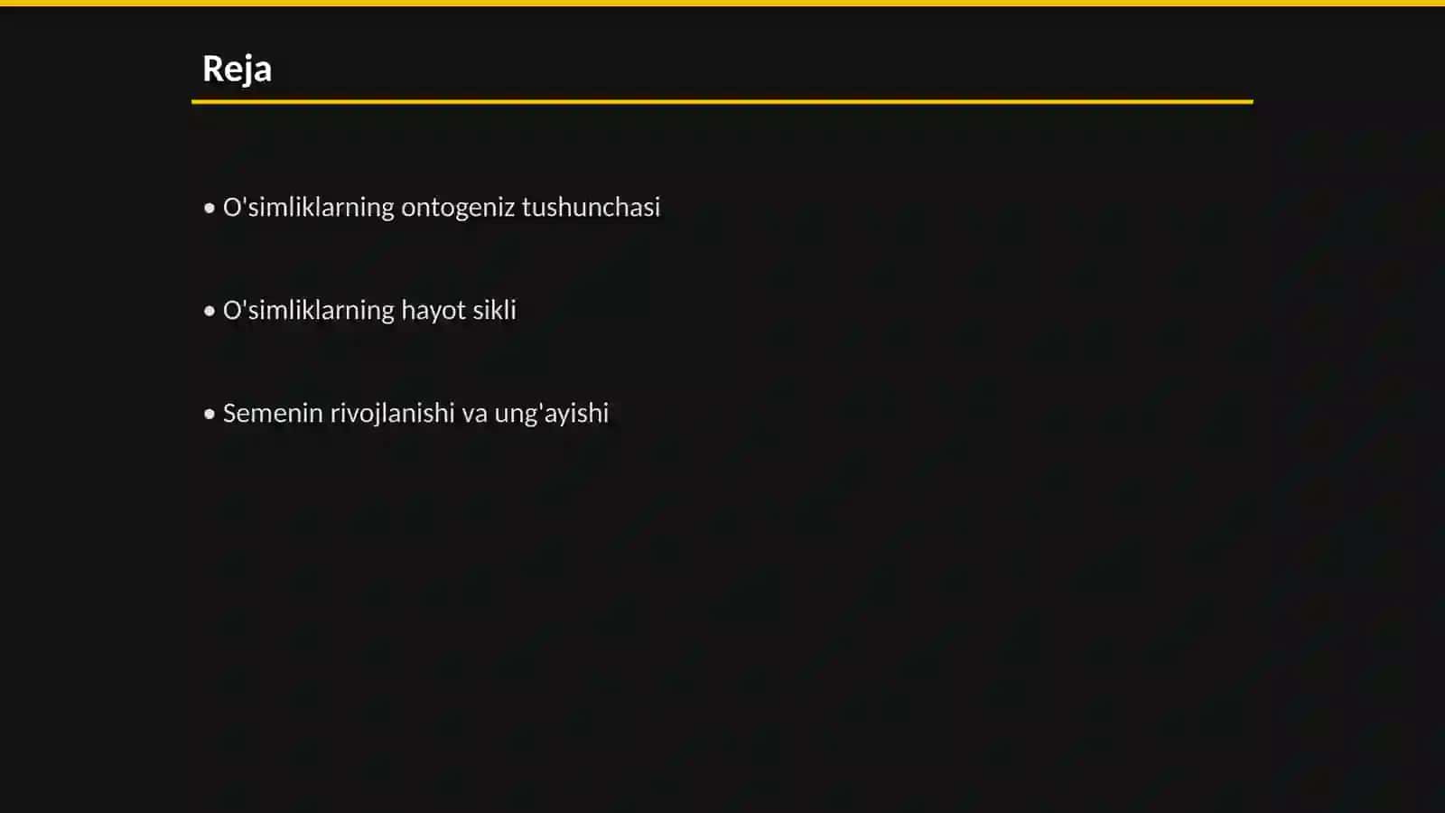 O'simliklarning ontogeniz davrlari 2