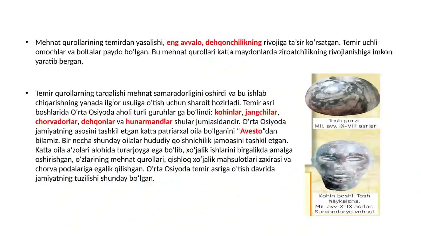 O‘rta Osiyo temir asriga o‘tish davrida 2