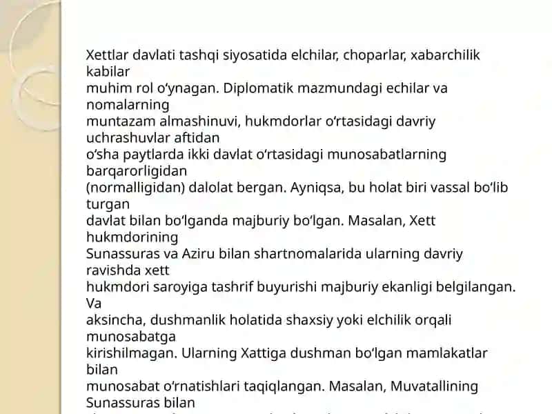 Xettlarda elchilar,choparlar va kotiblar 2