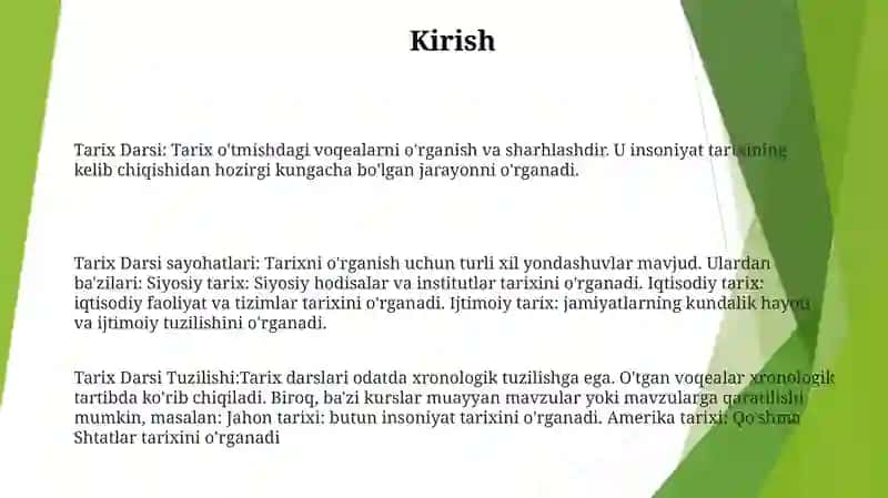 Tarix Darsi Turlari Va Tuzilishi 2
