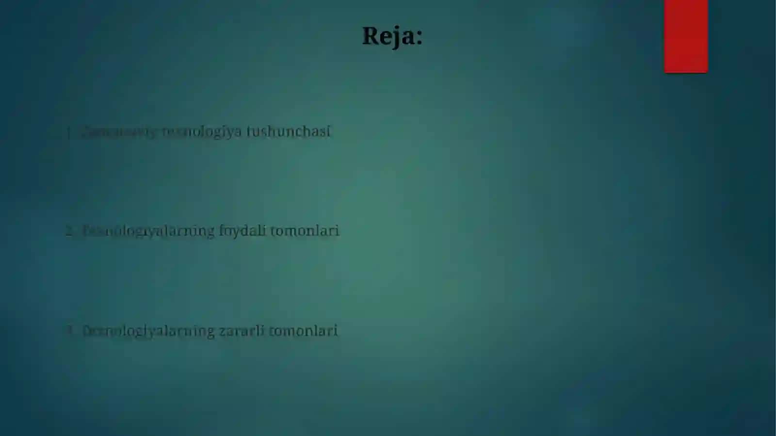 Zamonaviy texnologiyalar 2
