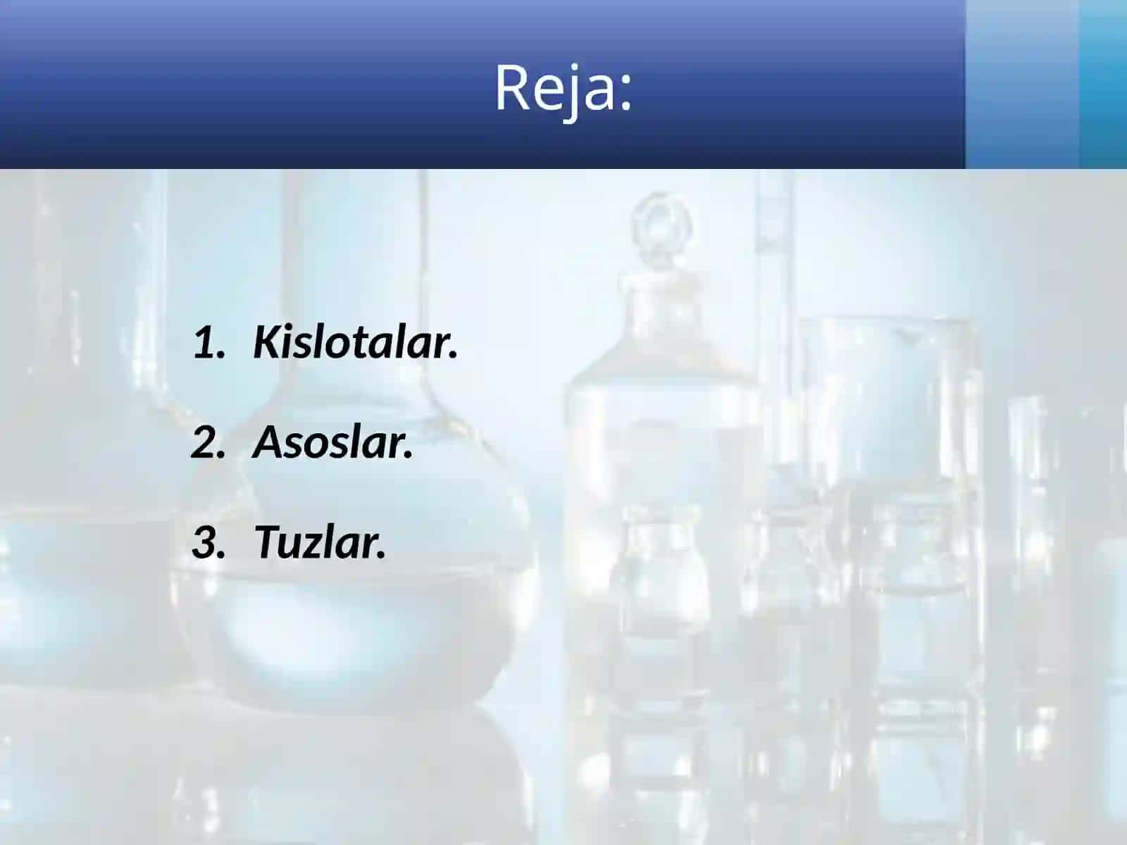 Kislota, ishqor va tuzlarning dissotsiatsiyalanishi 2