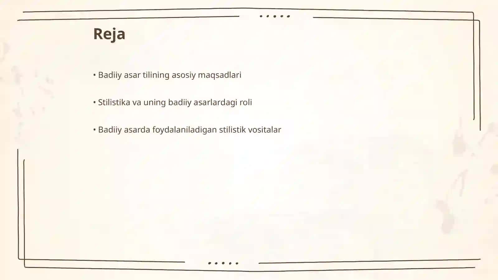 Badiiy asar tilining stilistik xususiyatlari 2