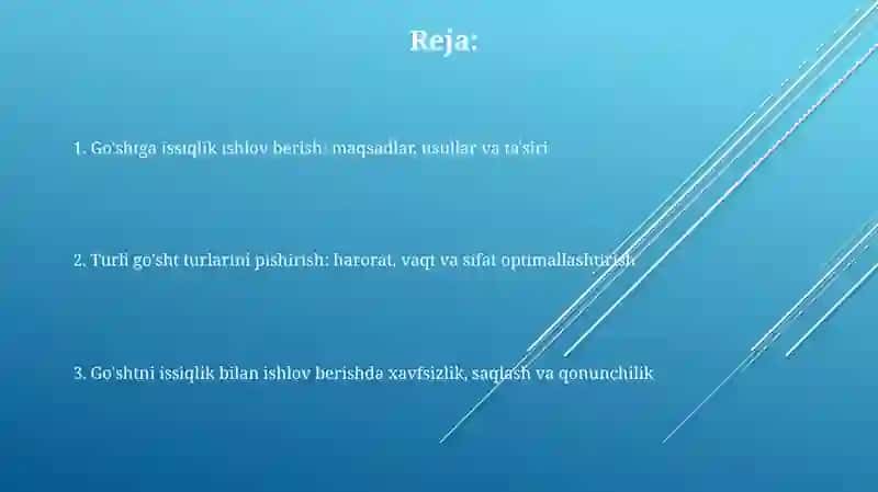 Go'shtga issiqlik ishlov berish 2