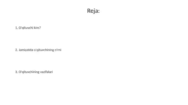O'qituvchining jamiyatda tutgan o'rni 2