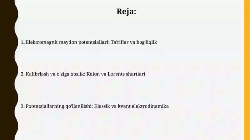 Elektromagnit maydon potentsiallari 2