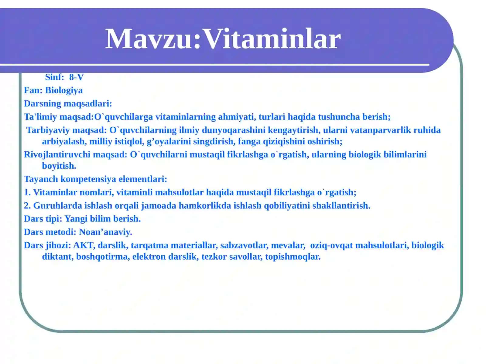 Vitaminlar 2