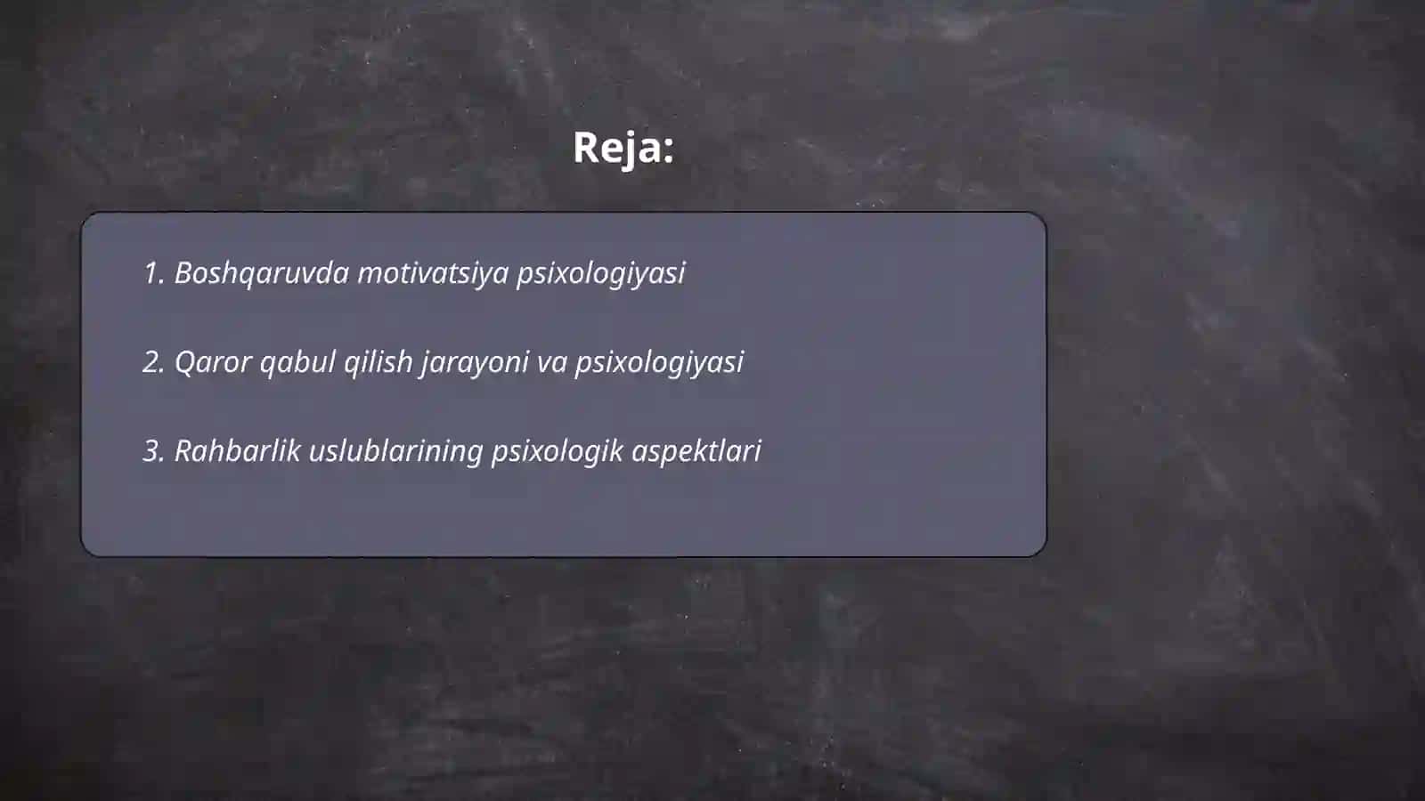 Boshqaruv psixologiyasi 2