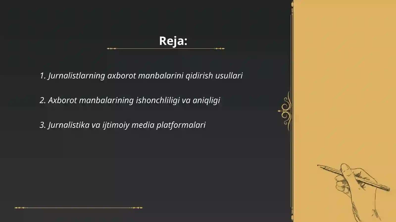 Jurnalist va uning axborot manbalari 2