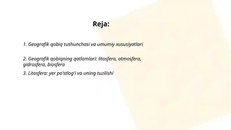 Geografik qobiq va uning tuzilishi 2