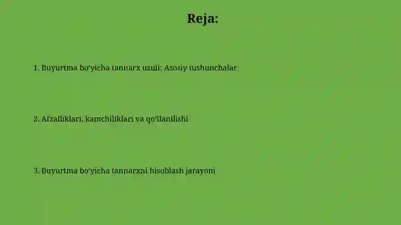Buyurtmali kalkulyatsiyaqilishusuli 2