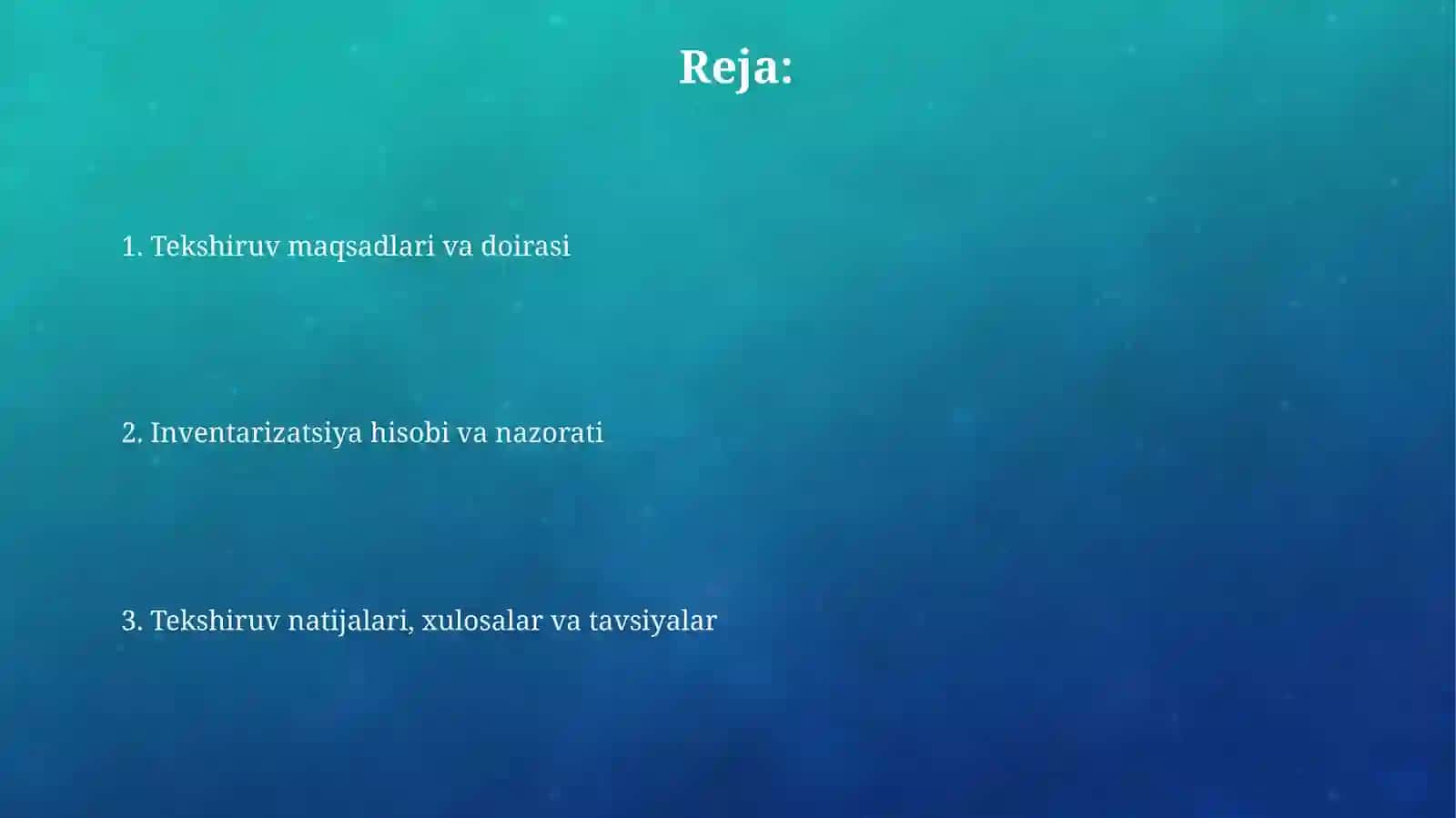 Tovar moddiy zaxiralar auditi 2