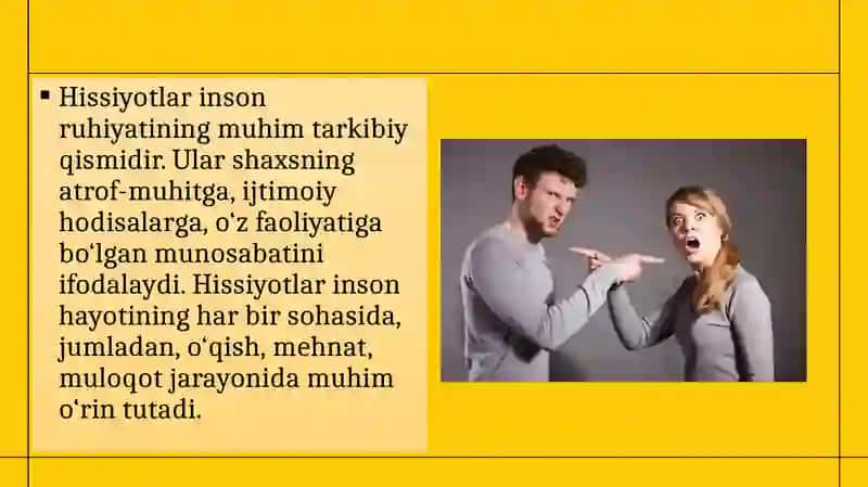 Hissiyotlar emotsional munosabatlar sifatida 2