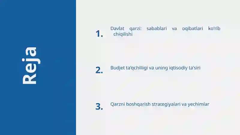 Davlat qarzi va budjet ta'qchilligi 2