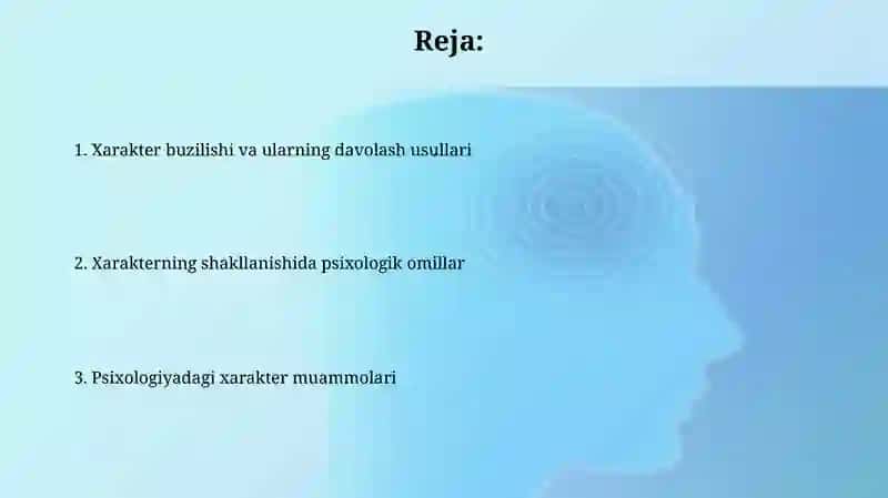 Psixologiyada xarekter muommosi 2