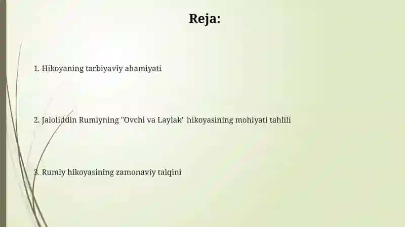J.Rumiyning Ovchi va lochin rivoyati 2