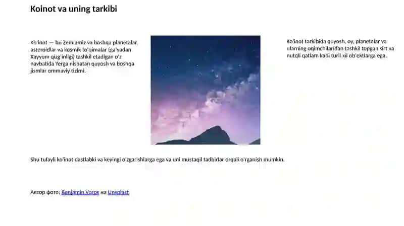 Koinot fizikasi: Qora tuynuklar va vaqt kengayishi 2