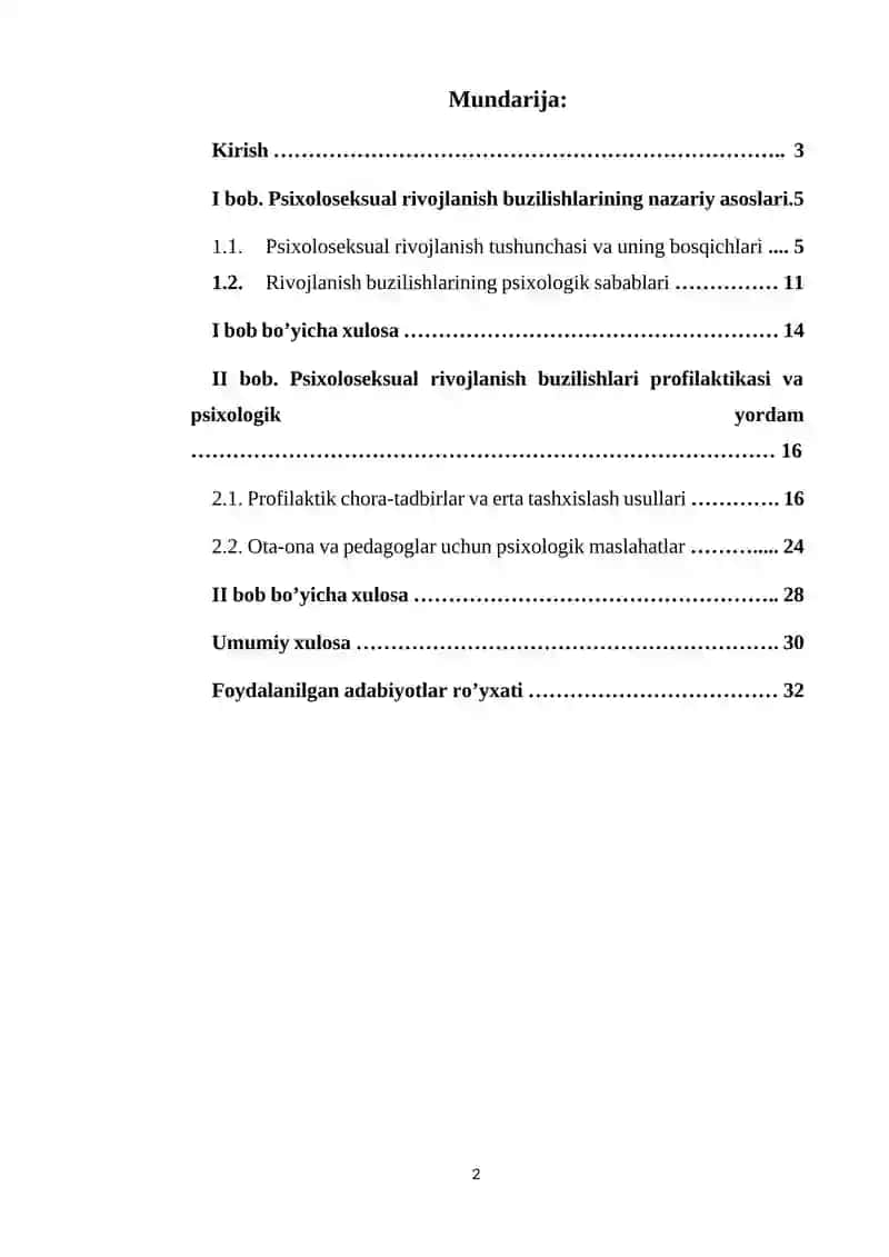Psixoloseksual rivojlanish buzulishlari profilaktikasi 2