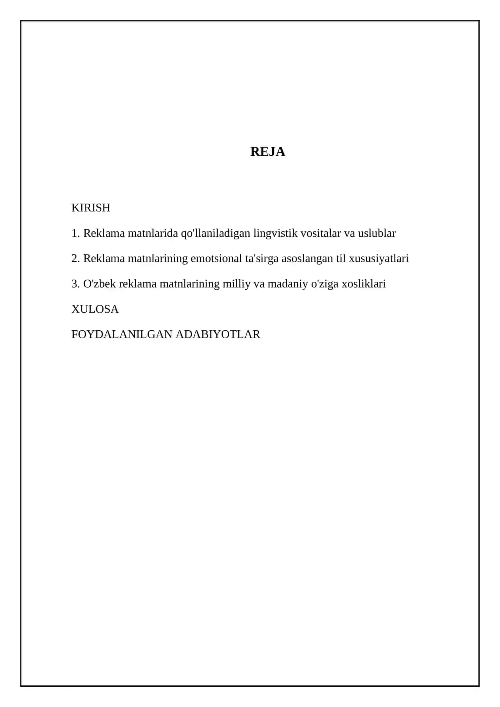 Reklama matnlarining til xususiyatlari 2