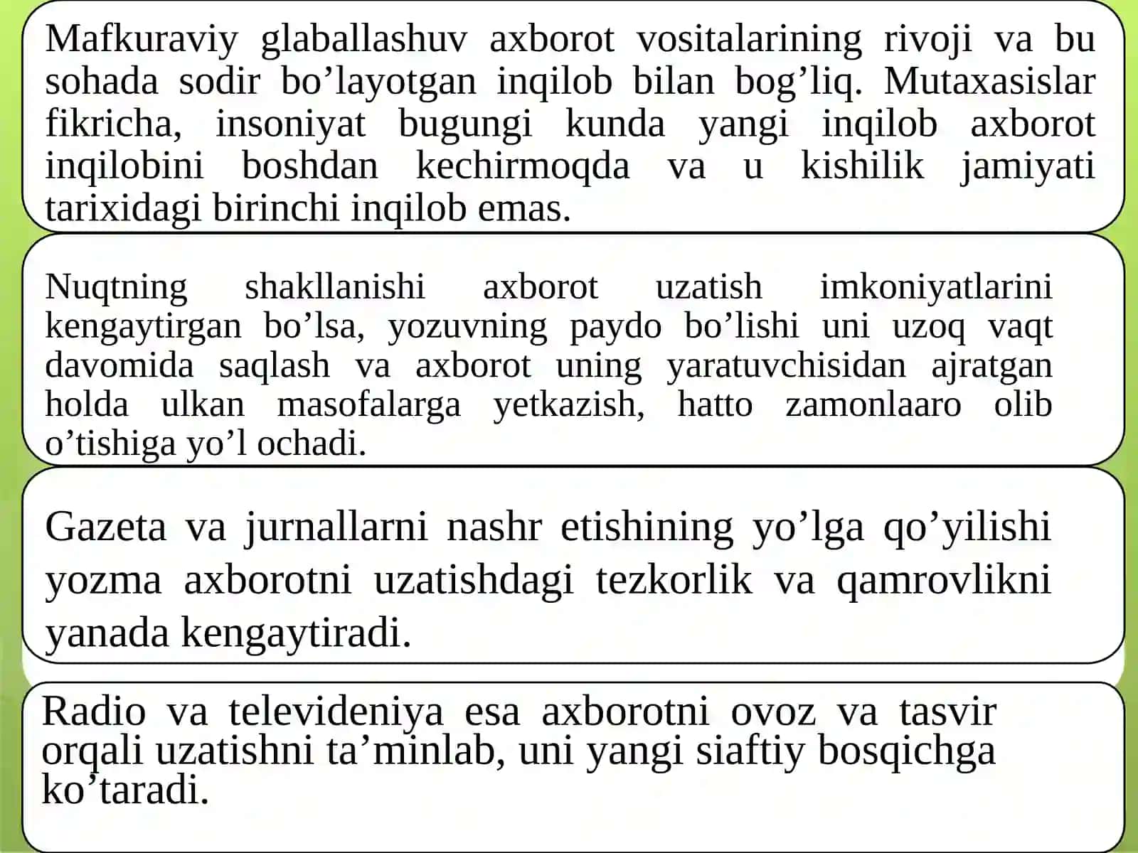 AXBOROTNING JAMIYATDAGI O‘RNI VA HAMIYATI 2
