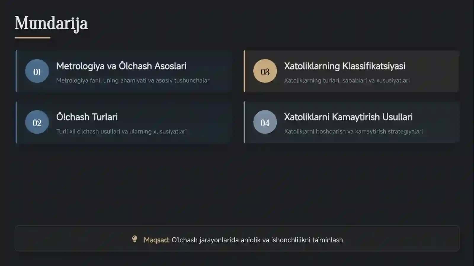 METROLOGIYA ASOSLARI 2