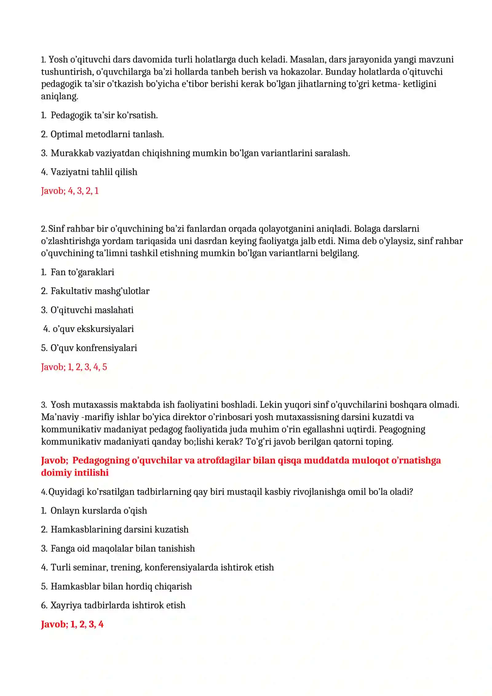 Attestatsiya test 2