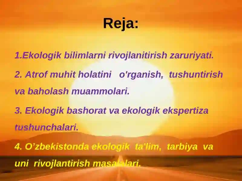 Ekologik ta'lim va tarbiya 2