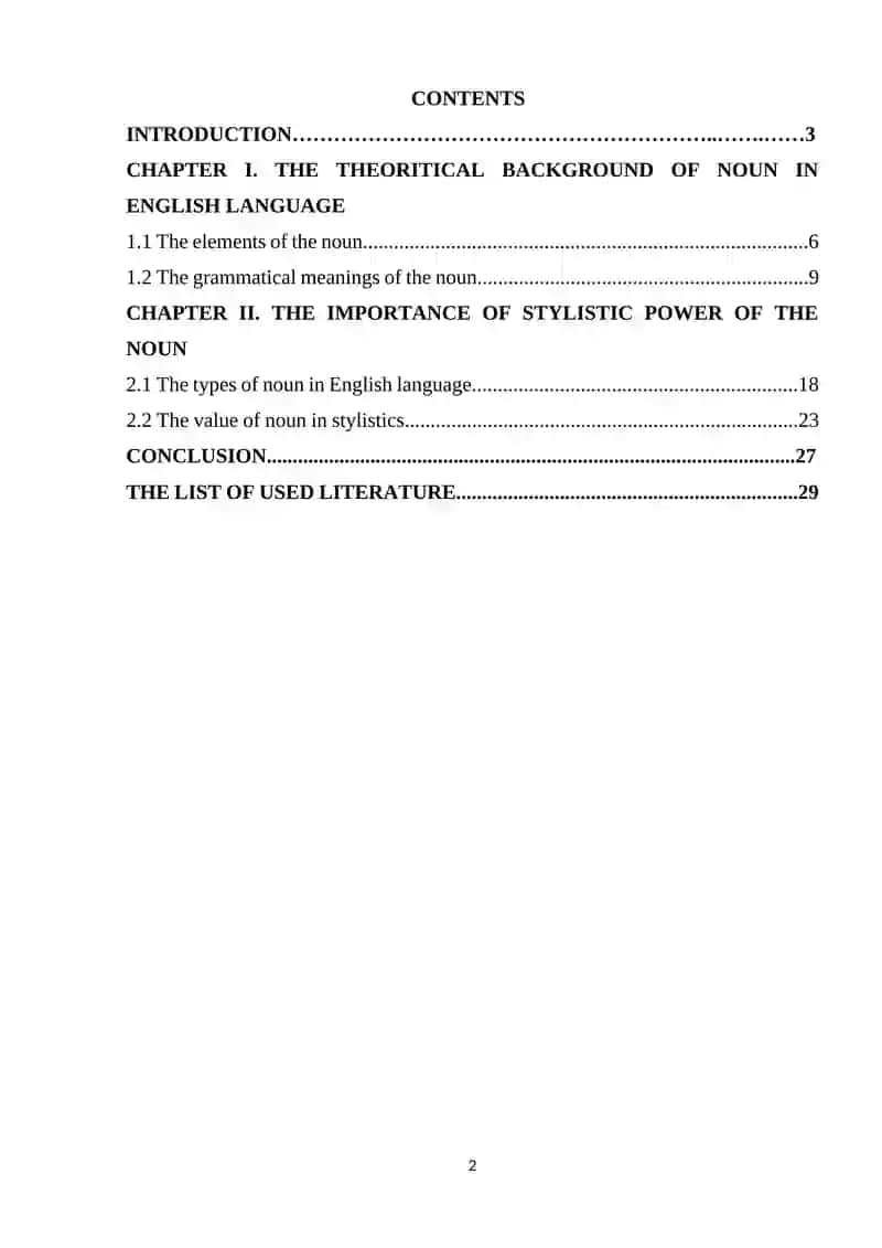 STYLISTIC POWER OF THE NOUN 2