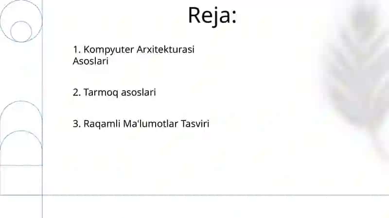 Raqamli va AT fanining asosiy tushunchalari 2
