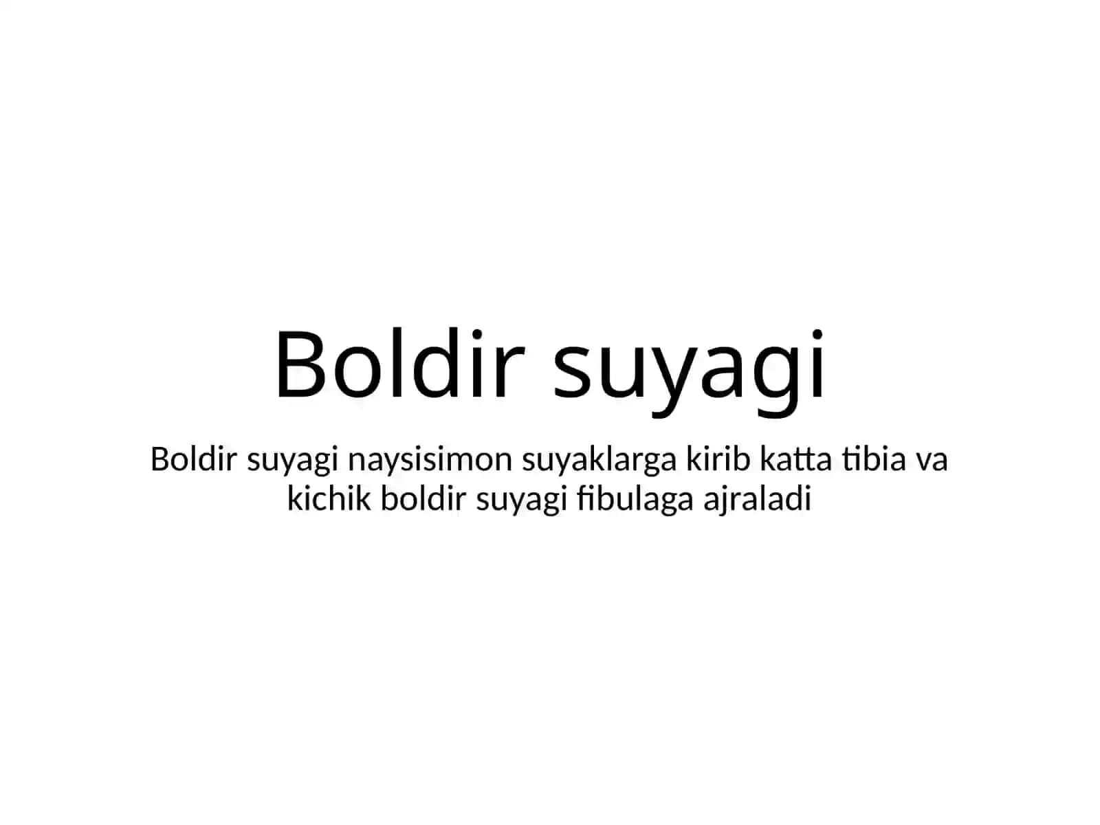 Boldir va oyoq kaft suyaklari 2