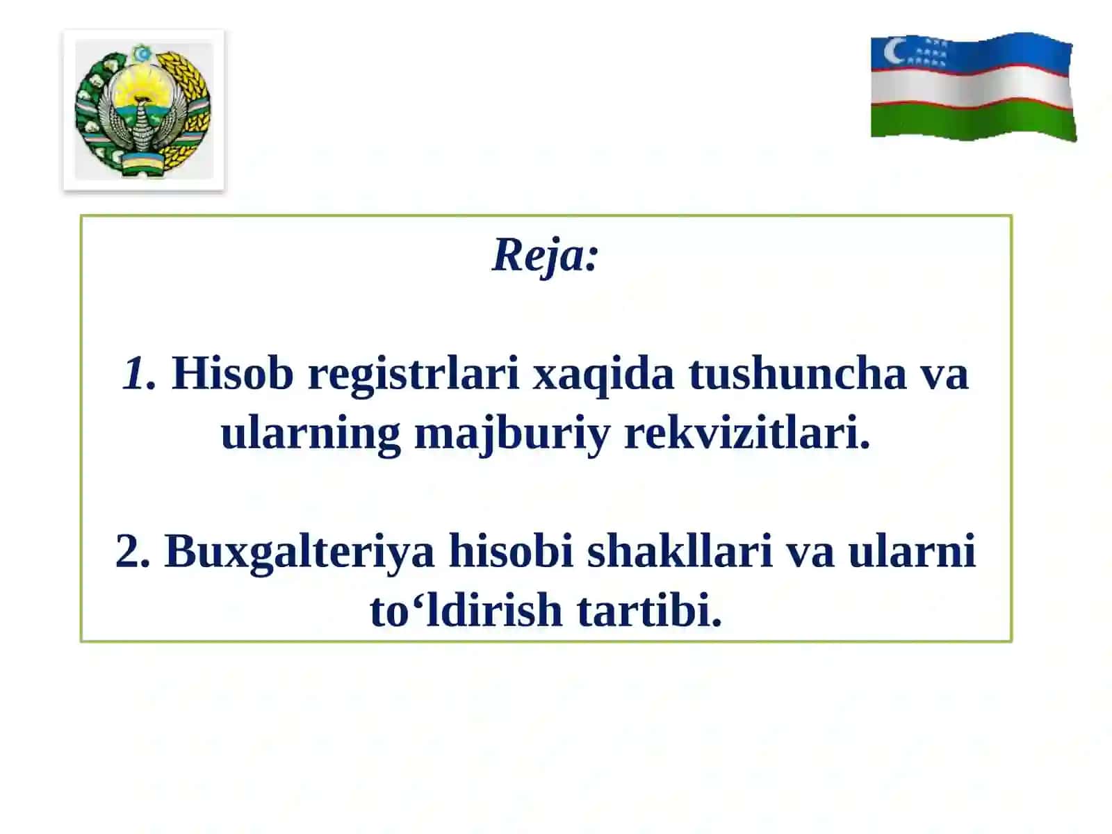 BUXGALTERIYA HISOBINING REGISTRLARI VA SHAKLLARI 2
