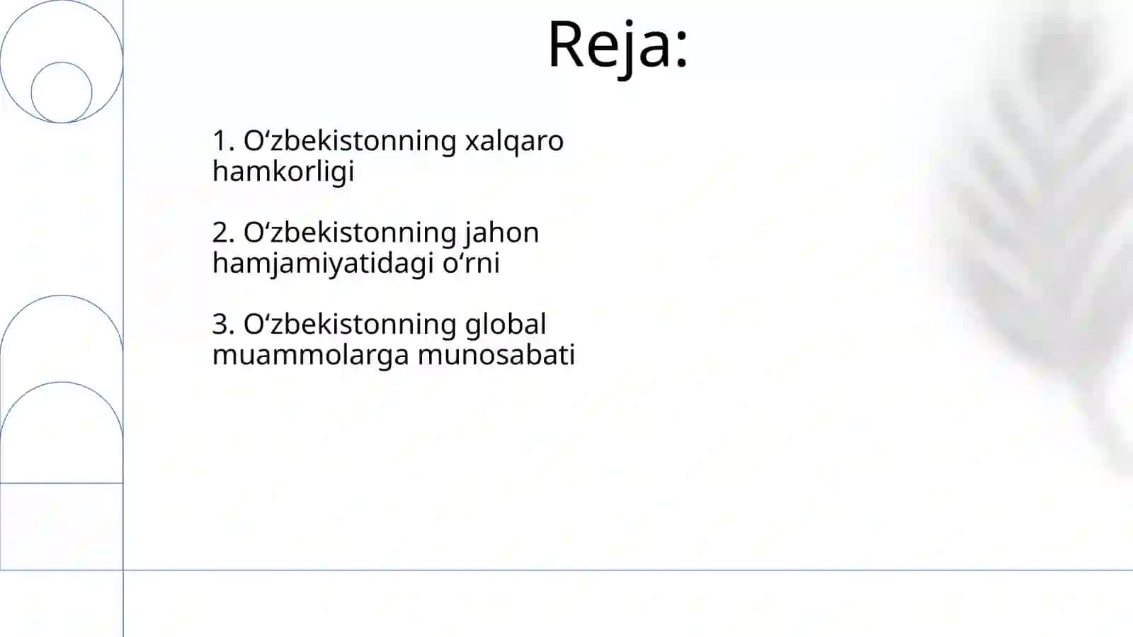 O'zbekiston va jahon hamjamiyati 2