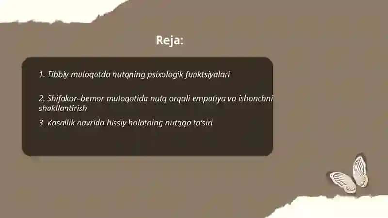 Tibbiy muloqotda nutqning psixologik asoslari 2