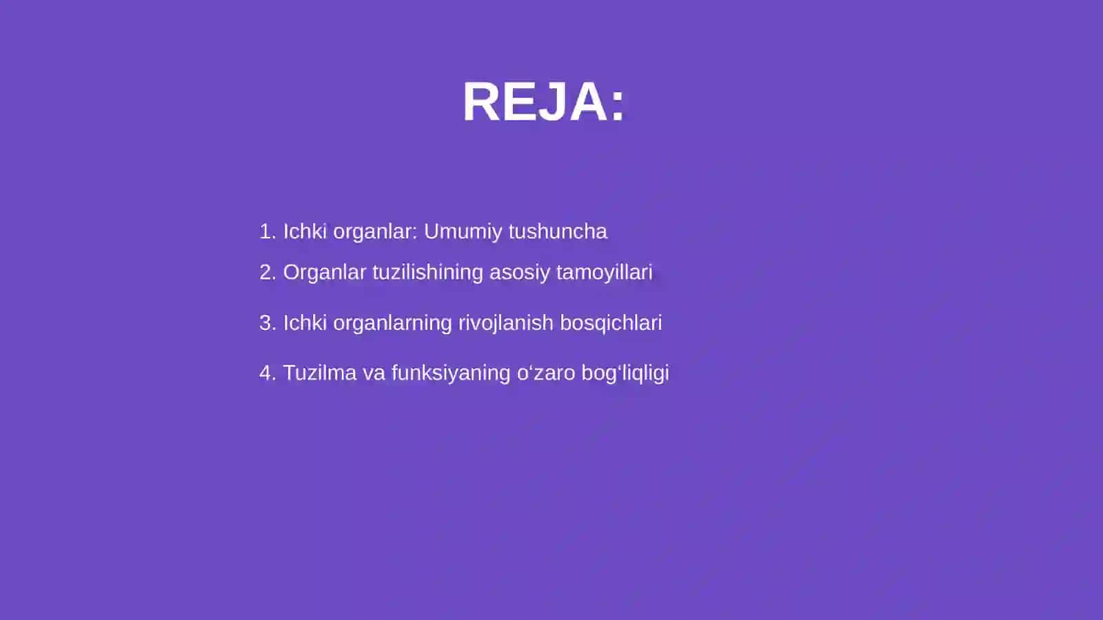Ichki organlarni umumiy tavsifi 2