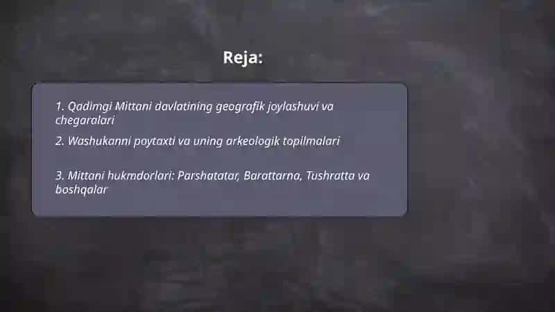 Qadimgi Mittani davlati 2