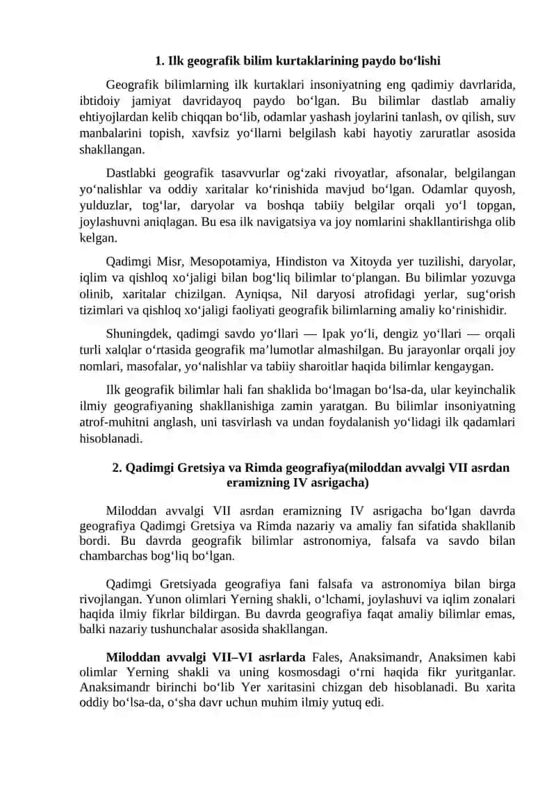 Geografik bilimlar 2
