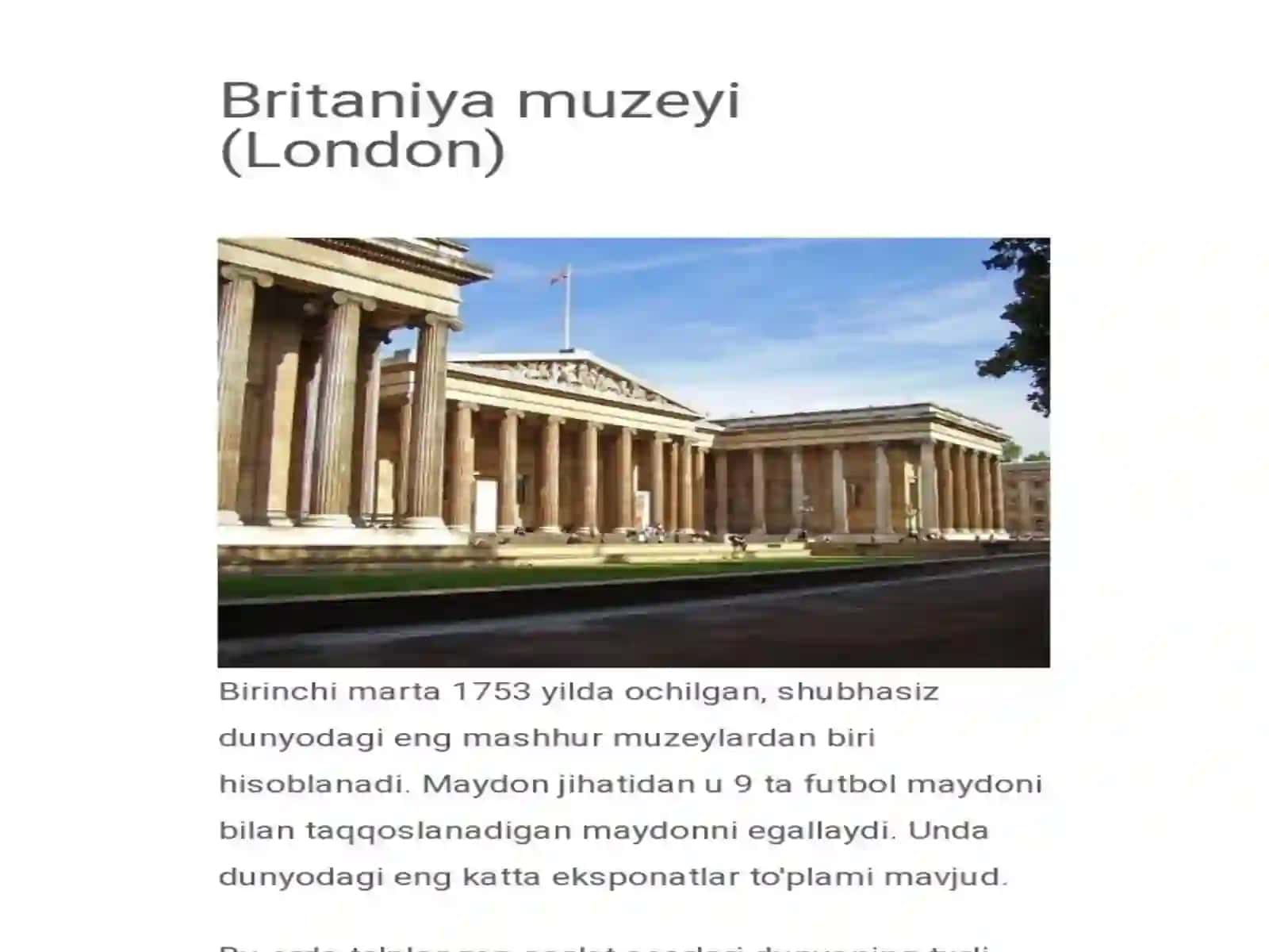 Muzeyshunoslik fanidan tayyorlagan taqdimoti 2